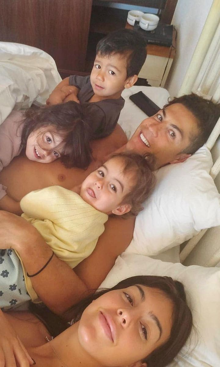 Cristiano Ronaldo and his kids