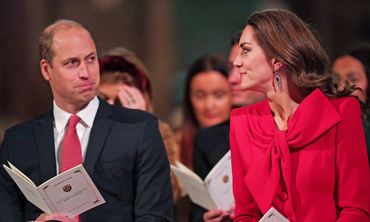 LONDON, ENGLAND - DECEMBER 08: Previously unissued photo dated 08/12/21 Prince William, Duke of Cambridge and Catherine, Duchess of Cambridge take part in 'Royal Carols - Together At Christmas', a Christmas carol concert hosted by the duchess at Westminster Abbey in London, which will be broadcast on Christmas Eve on ITV. on December 8, 2021 in London, England. Led by the duchess, and supported by The Royal Foundation, the service was attended by those Kate and William had spent time with during recent engagements, as well as members of the armed forces involved in Operation Pitting, young carers, faith leaders and those who may have been more vulnerable or isolated during the pandemic.(Photo by Yui Mok - WPA Pool/Getty Images)