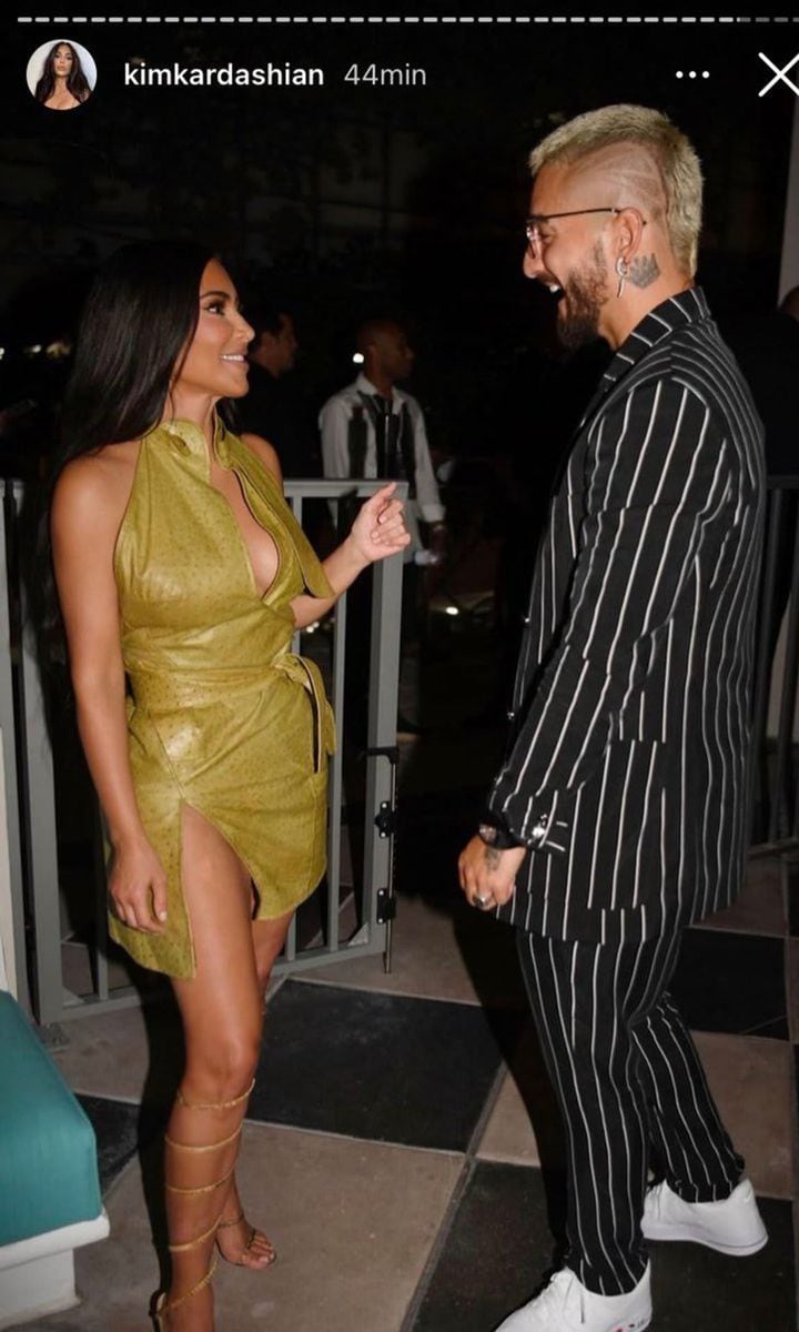 Kim Kardashian and Maluma