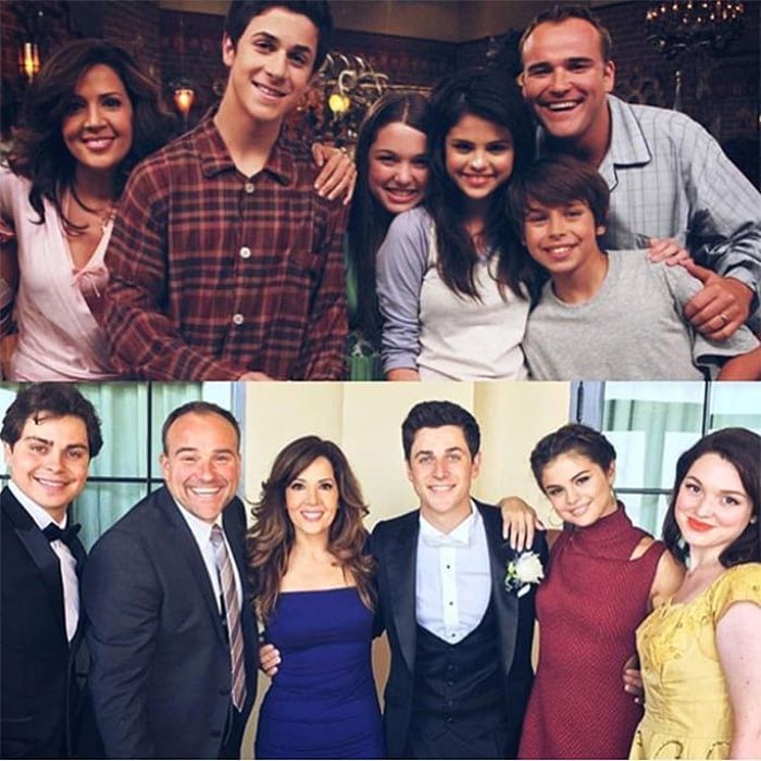 <B>Wizards of Waverly Place</B>
Selena Gomez was reunited with her co-stars from the Disney show at the wedding of her former onscreen brother, David Henrie. The singer shared several snaps of herself with David and the rest of their onscreen family Jennifer Stone, David DeLuise, Maria Canals-Barrera and Jake T. Austin to celebrate the special day. David tied the knot with former Miss Delaware beauty queen Maria Cahill in South California and were joined by around 170 guests.
Selena shared several photos of the group together, writing: "Very much in my feelings about my big brother getting married. Even though we for sure knew it would be him first. May God bless you and your beautiful wife Henrie!"
Photo: Instagram/@selenagomez