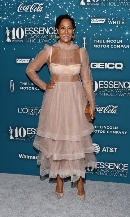 February 23: What a doll! Tracee Ellis Ross wore a blush pink dress by Dolce & Gabbana during the Essence Black Women in Hollywood Awards in Beverly Hills.
Photo: Amanda Edwards/Getty Images