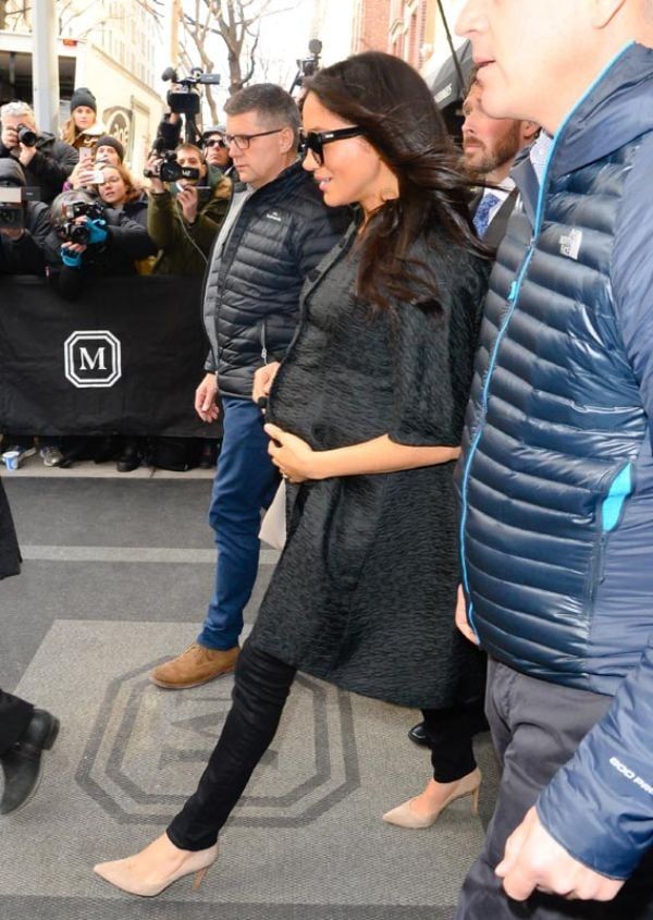 Meghan Markle outside the Mark Hotel in NYC on the day of her baby shower