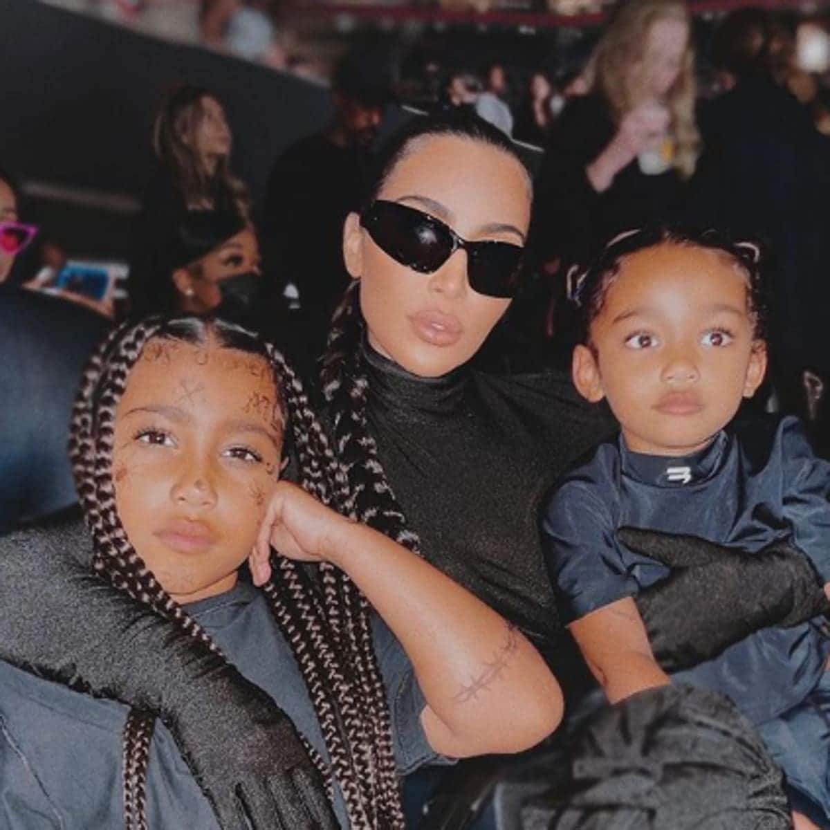 Kim Kardashian and her children