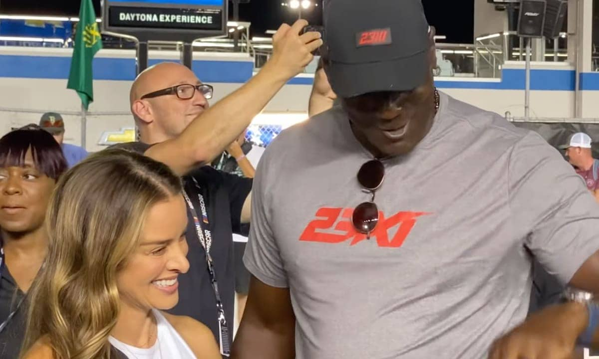 Michael Jordan and Ivette Prieto were spotted at the Daytona 500