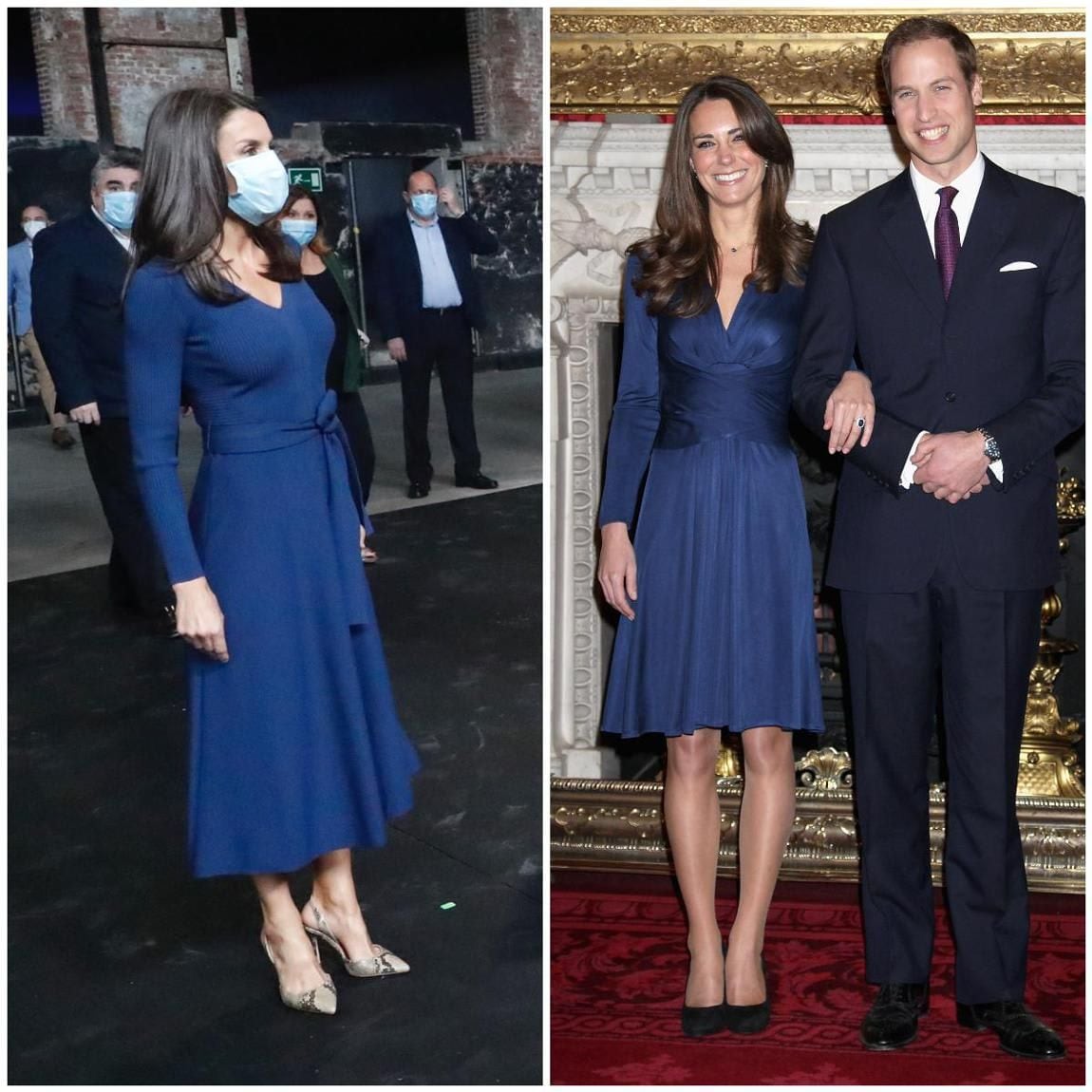 Queen Letizia's Massimo Dutti dress evoked memories of Kate's iconic engagement dress