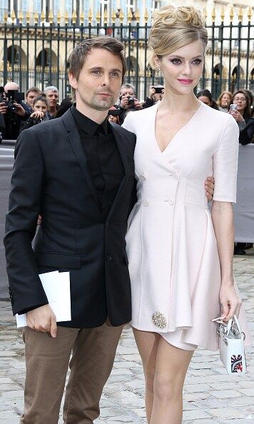 Matthew Bellamy and Elle Evans were the perfect couple during Dior.
<br>
Getty Images