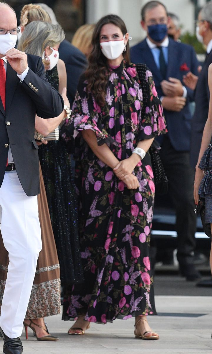 Tatiana stepped out wearing flat sandals teamed with a floral dress reportedly by Giambattista Valli.