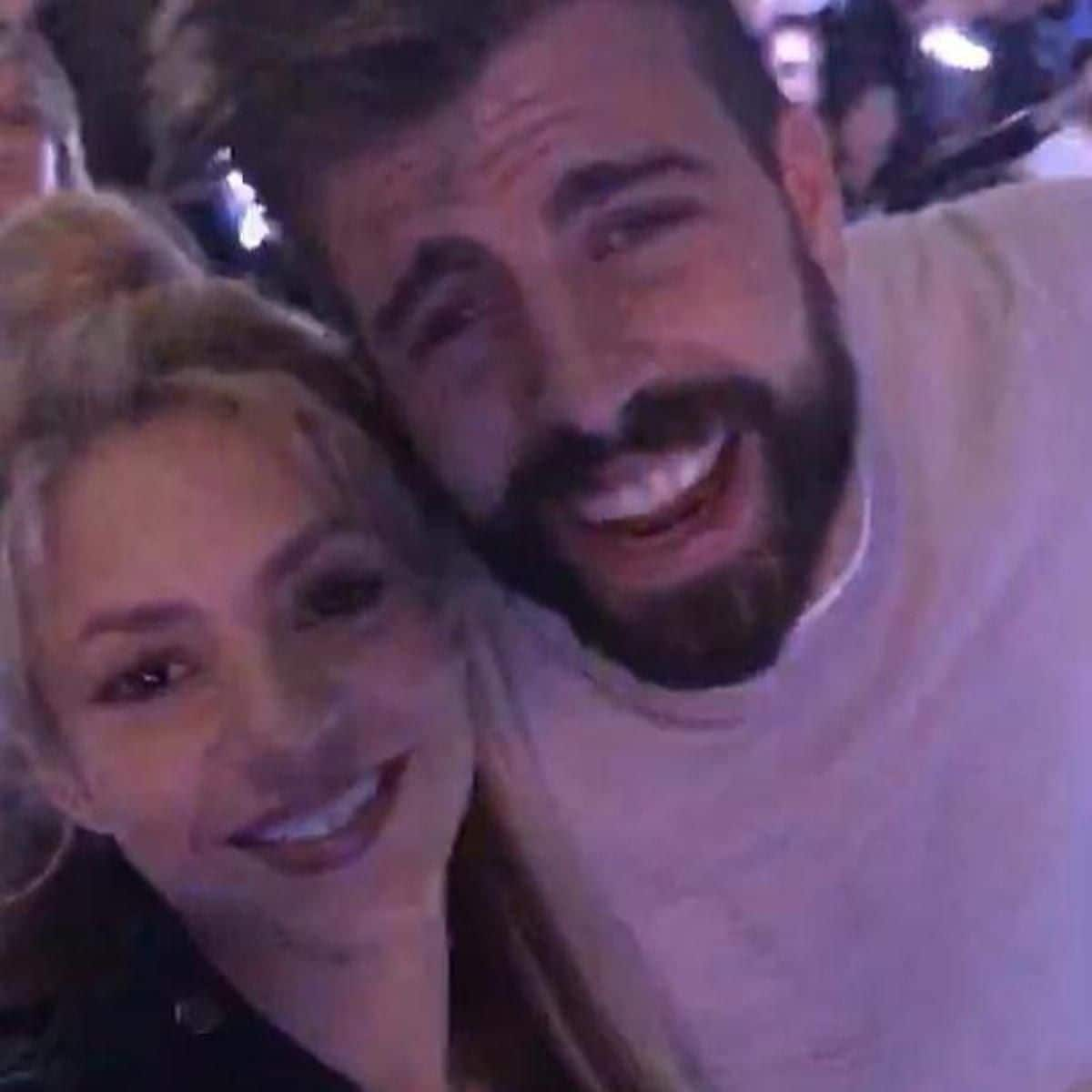 Shakira and Pique at the Coldplay concert