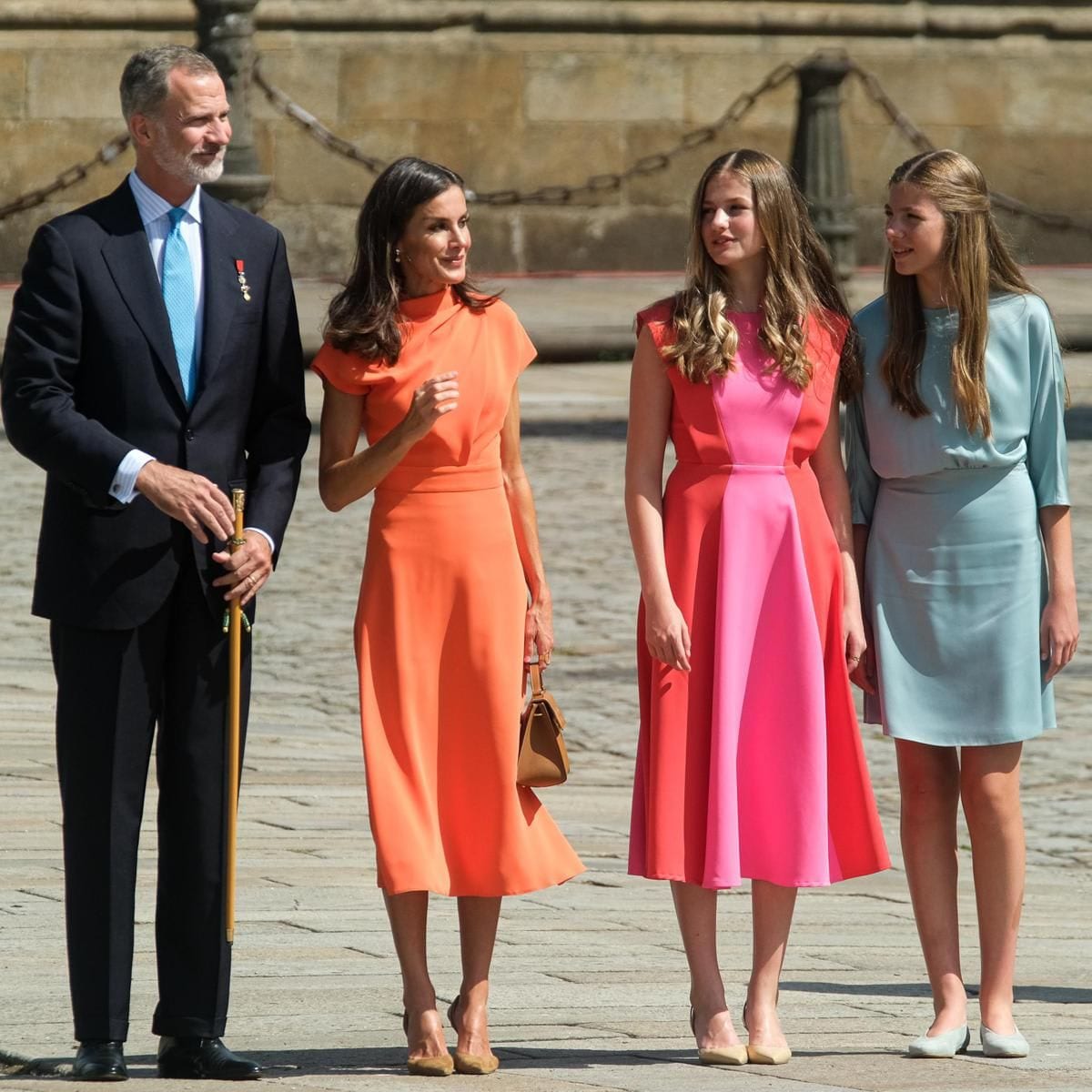 During the ceremony on July 25, King Felipe said (translated to English), "In addition to thanking the Apostle for his protection, we ask him for help so that our country takes the correct steps in this stage of the road that is not without obstacles. In each Spaniard there is a pilgrim who, in the company of his compatriots, of our European brothers and of so many others from many parts of the world, he will put as usual, as always all his will to overcome the adversities that come his way; to overcome his own personal Porch of Glory."