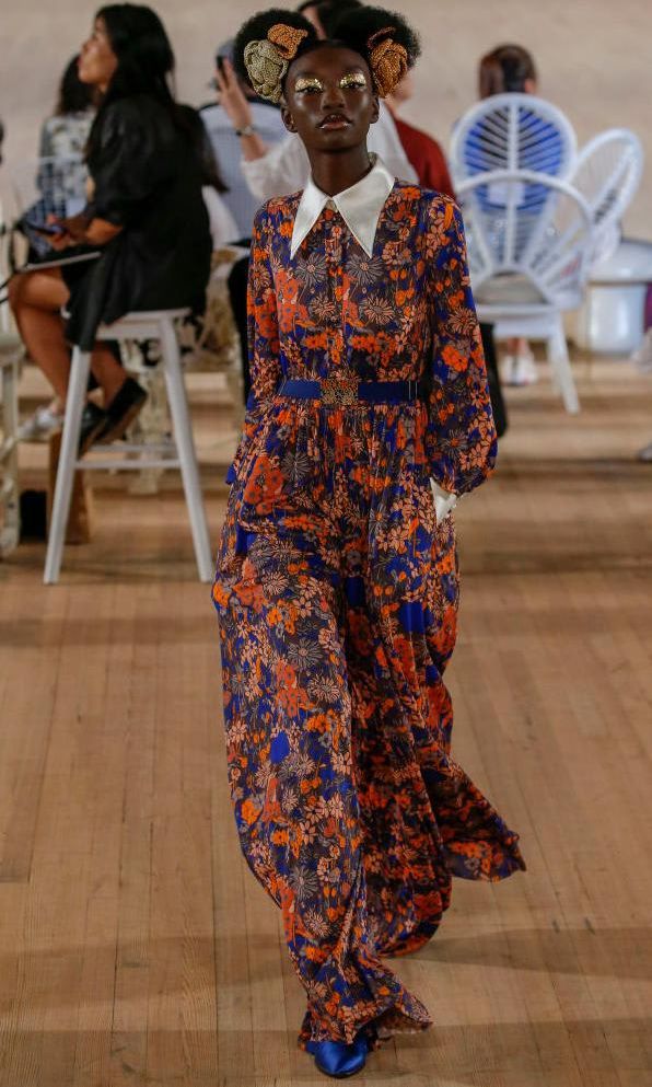 Floral print jumpsuit on the Marc Jacobs runway