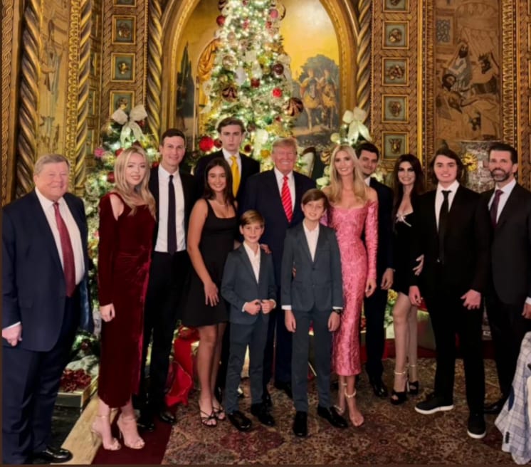 Melania Trump missing from family Christmas photo at Mar-a-Lago