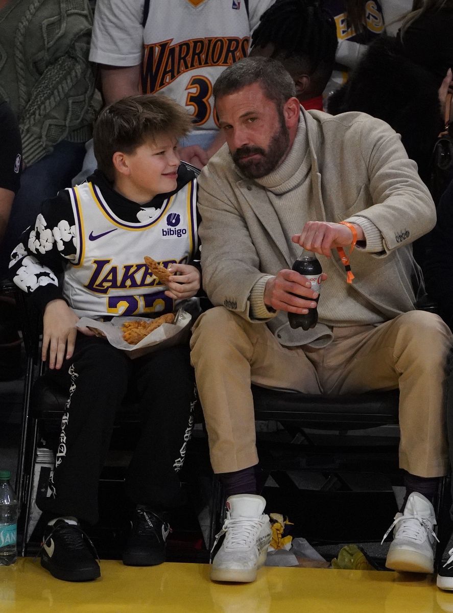 Ben Affleck and his son Samuel's courtside photos prove they’re the ultimate Lakers fans