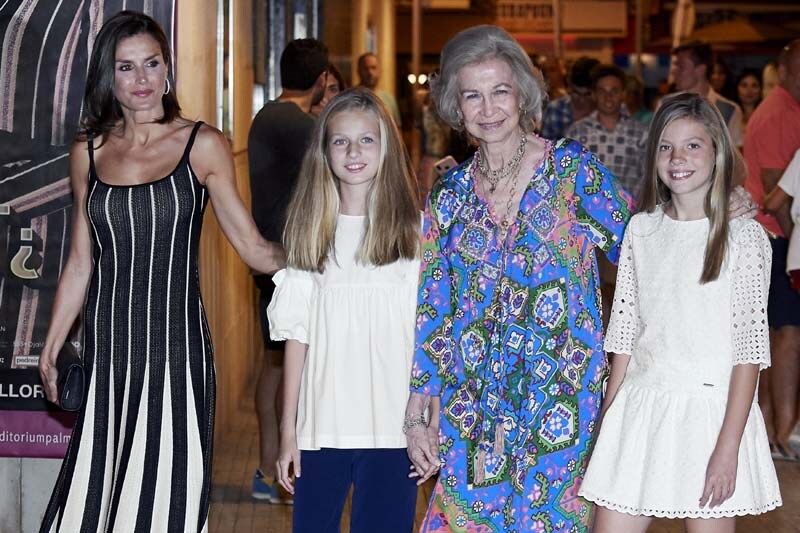 spanish royal girls mallorca dinner out