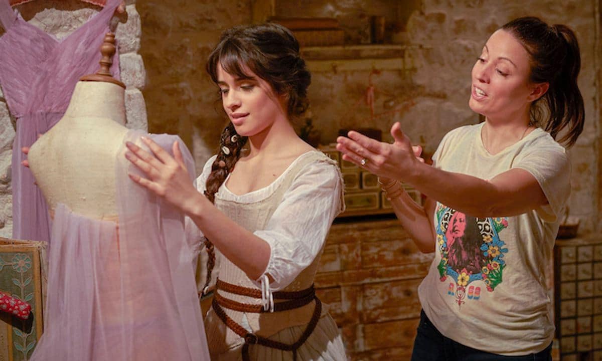 Camila Cabello and director Kay Cannon on the set of CINDERELLA, Photo: Kerry Brown. Courtesy of Amazon Studios.