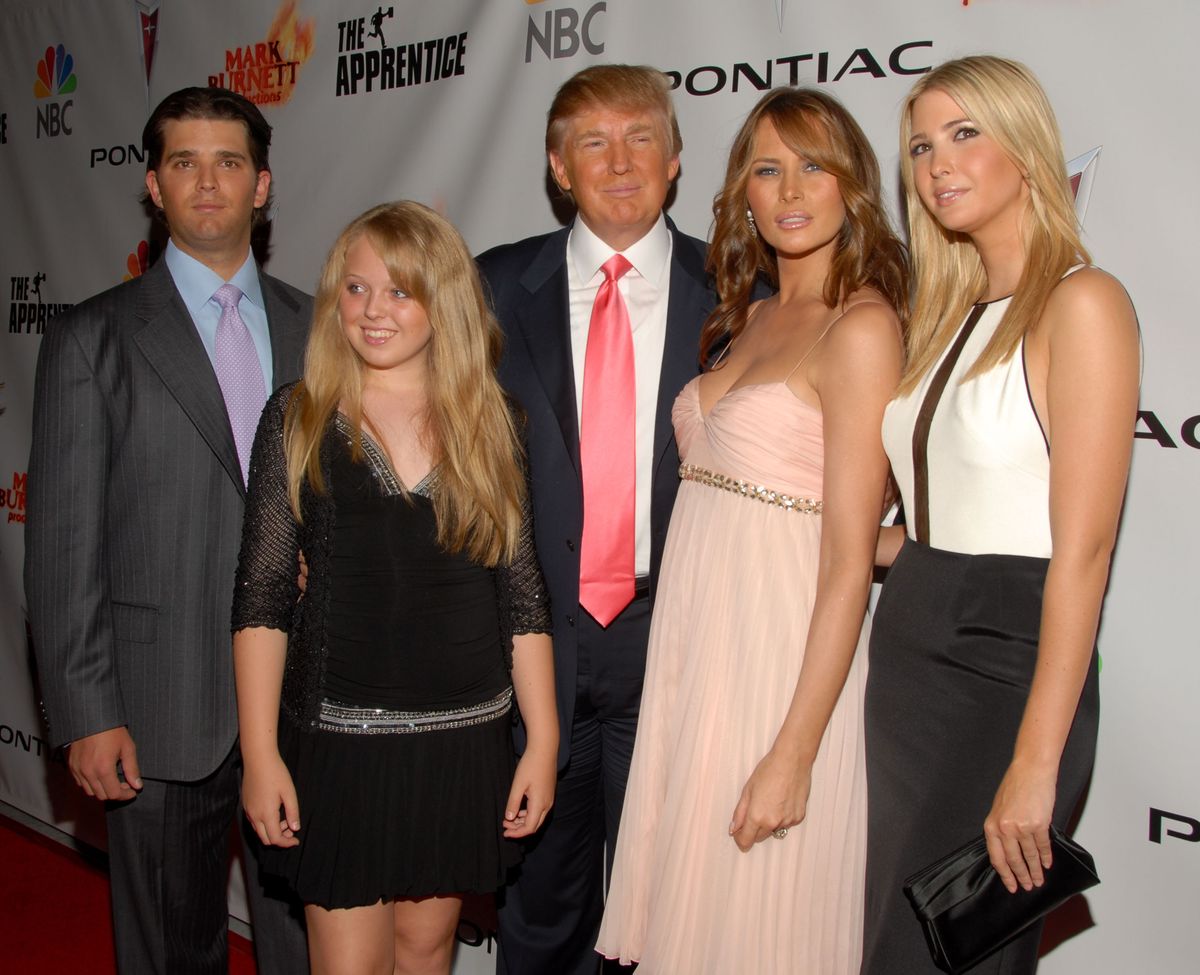 Donald Trump Jr., Tiffany Trump, Donald Trump, Melania Trump and Ivanka Trump in 2006