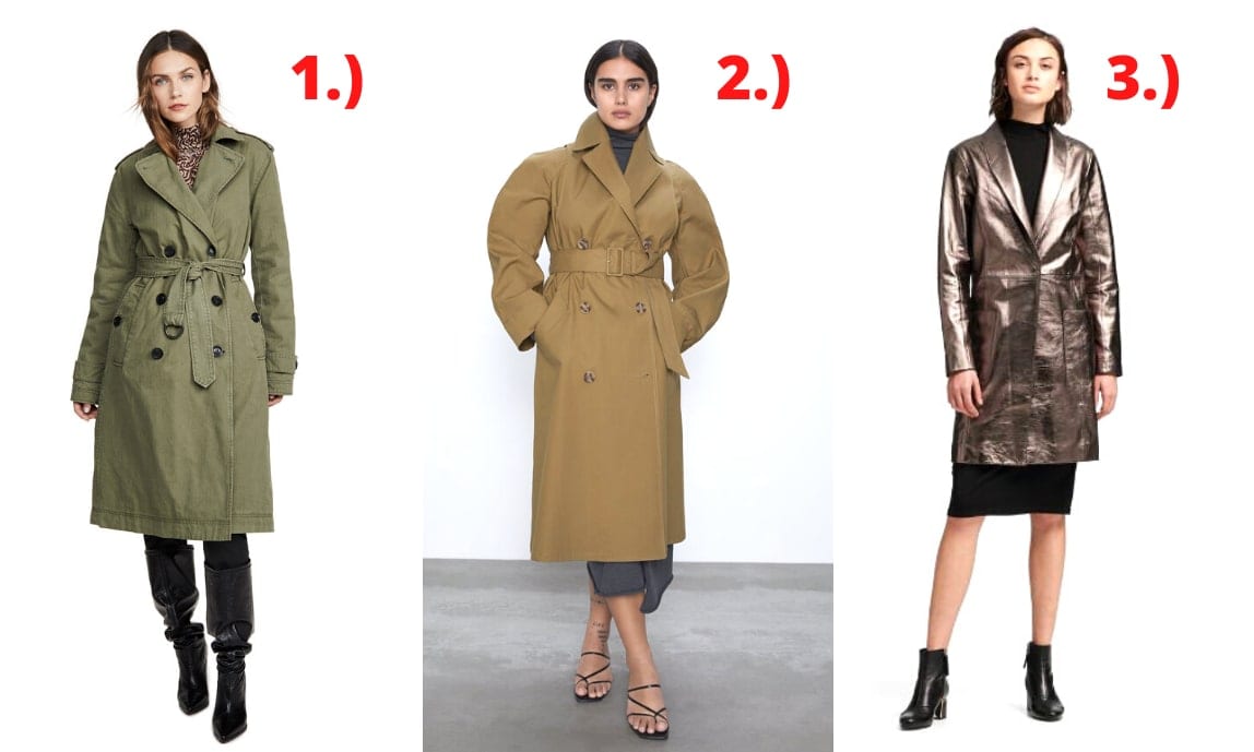 Three long coat options