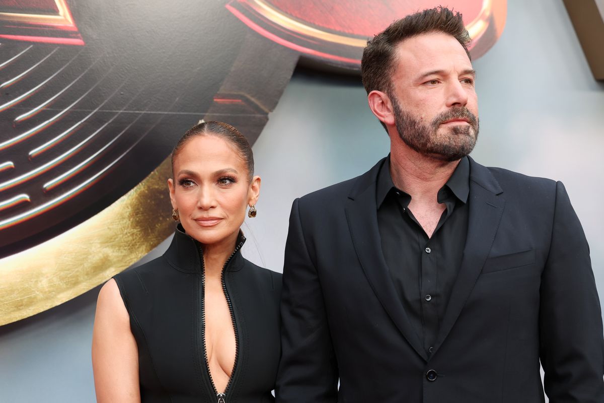 Jennifer Lopez and Ben Affleck attend the Los Angeles premiere of Warner Bros. "The Flash" at Ovation Hollywood on June 12, 2023 in Hollywood, California. 