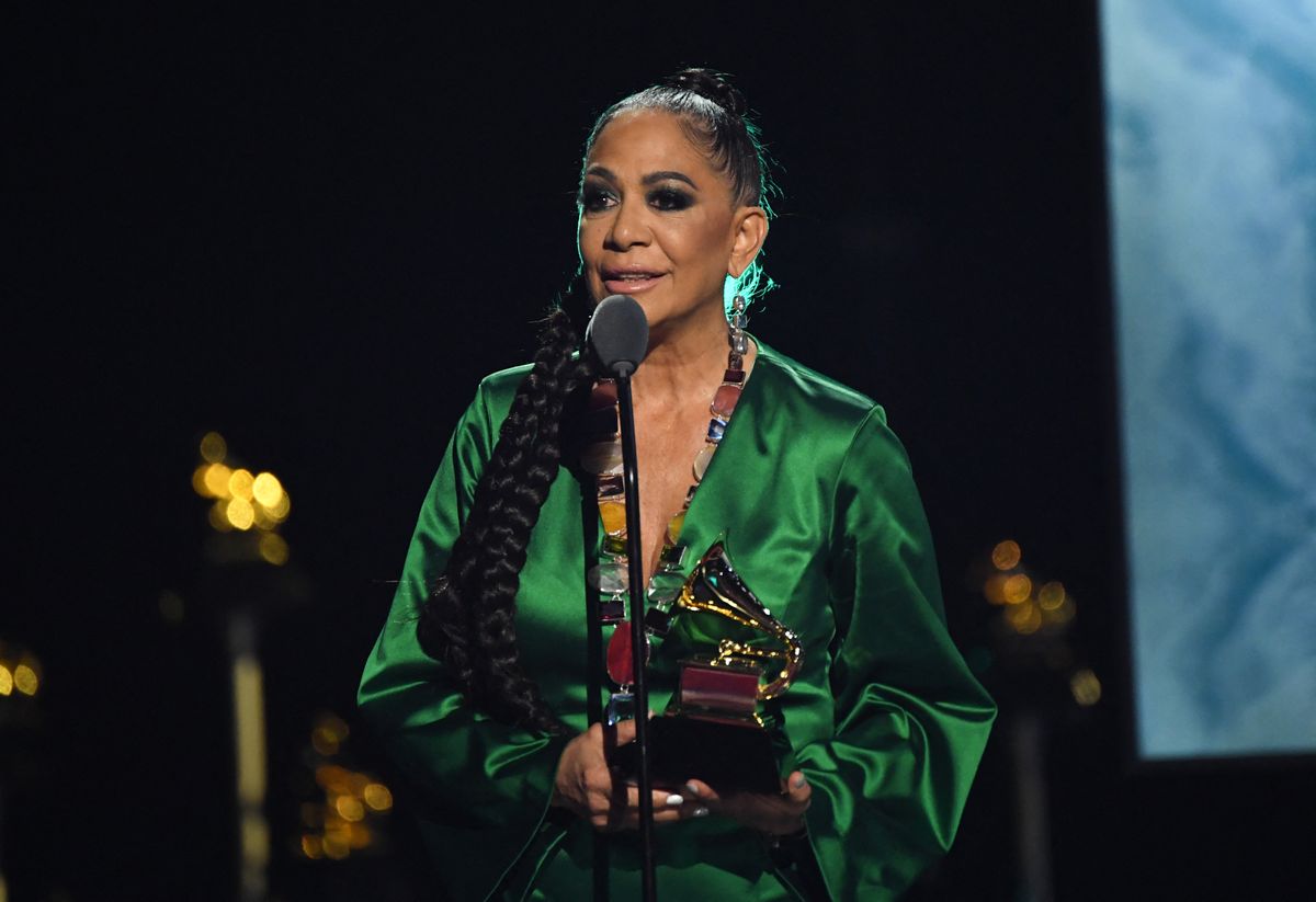 US musician Sheila E accepts the award for Best Global Music Performance for "Bemba ColorÃ¡" during the 67th Annual Grammy Awards pre-telecast show at the Crypto.com Arena in Los Angeles on February 2, 2025. (Photo by VALERIE MACON / AFP) / RESTRICTED TO EDITORIAL USE (Photo by VALERIE MACON/AFP via Getty Images)           