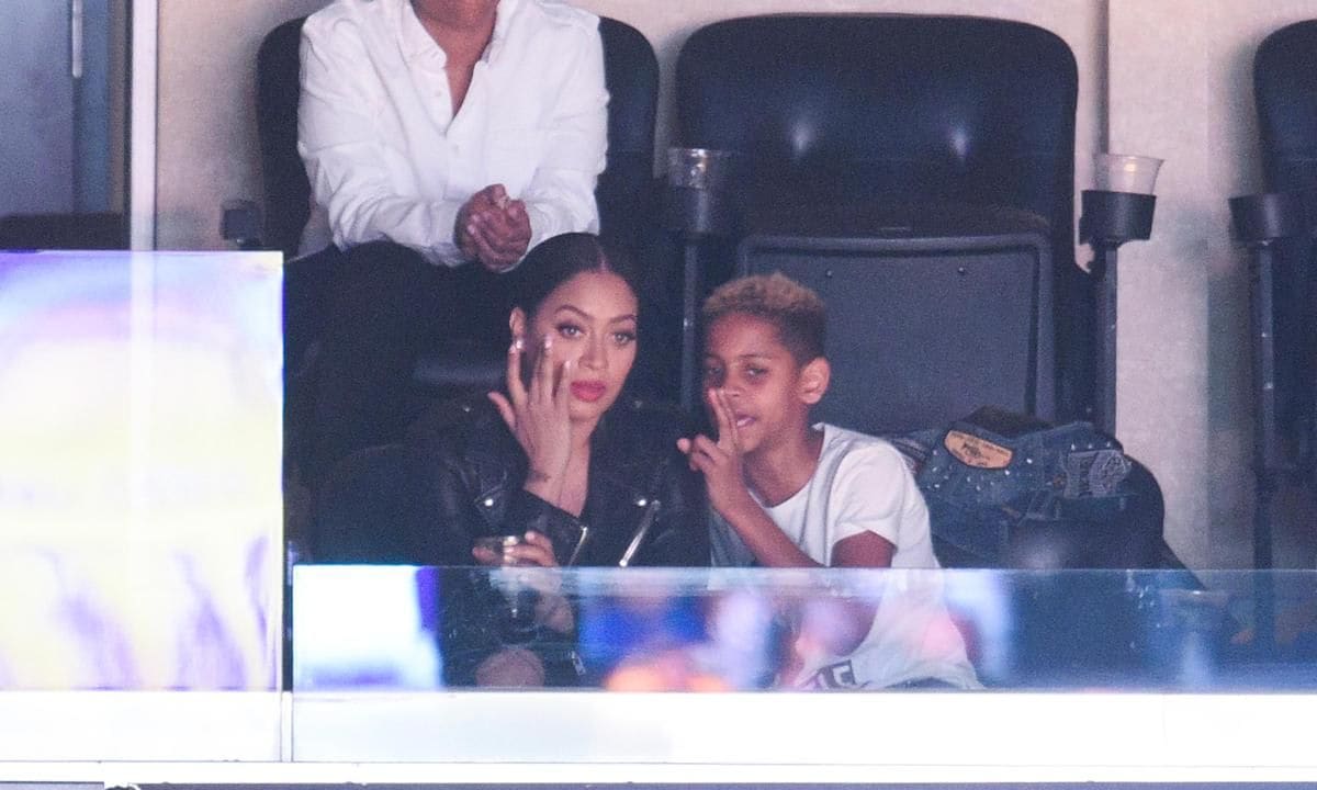 Celebrities At The Los Angeles Lakers Game