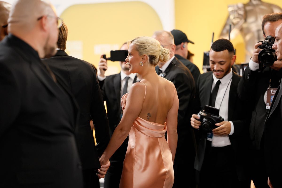 MillieBobby Brown  at the 31th Screen Actors Guild Awards in Shrine Auditorium and Expo Hall in Los Angeles, CA, Sunday, Feb. 23, 2025. 