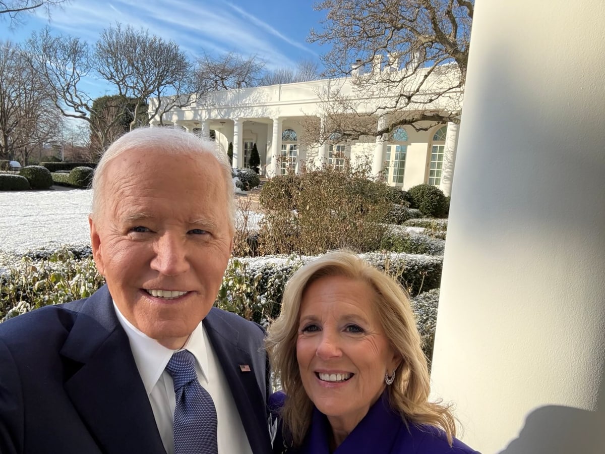 Joe Biden's final selfie at the White House