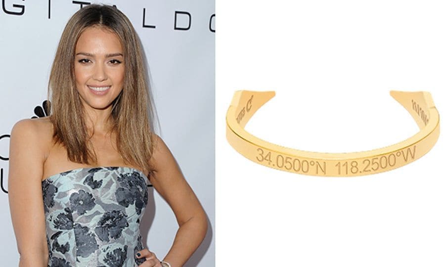 Coordinates Collection lets you be a bit more covert with your personalized creation by etching the location coordinates of that unforgettable place.
Celebrity fans: Jessica Alba, Bella Thorne, Kristen Bell
Meridian Plated Bracelet, starting at $224, coordinatescollection.com