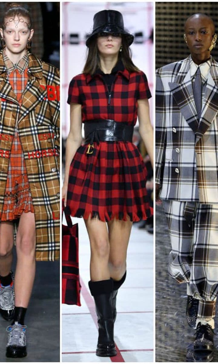 Checks are everywhere in Burberry, Dior, and Gucci shows