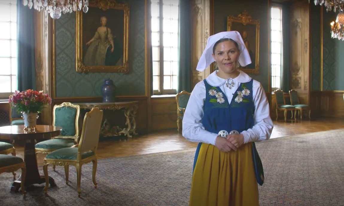 Crown Princess Victoria gave a virtual tour of the Royal Palace on Sweden's National Day