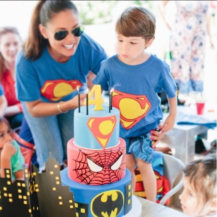 With so many superheroes in the world, why should a kid have to choose? Nick and Vanessa Lachey's son Camden had a cake that emblazoned with Batman, Spiderman and Super Camden! The three-storey creation that could save the world was created by Los Angeles baker Cakes by Rumy.
Photo: Instagram/@vanessalachey