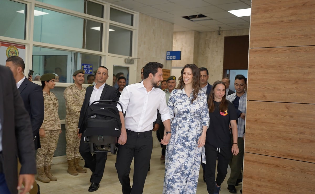 Princess Salma was spotted next to her sister-in-law Princess Rajwa as the royals left the hospital with newborn Princess Iman