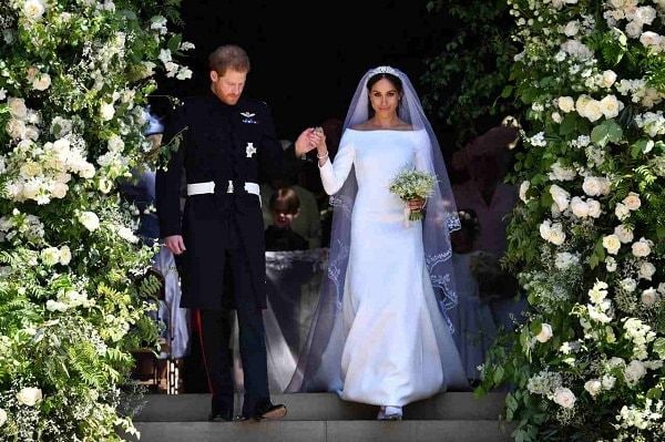 Meghan Markle and her wedding dress