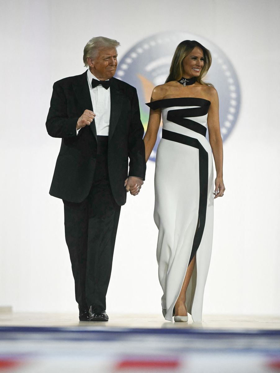 Melania Trump stunned in a strapless gown at the Commander-In-Chief inaugural ball on Jan. 20, 2025