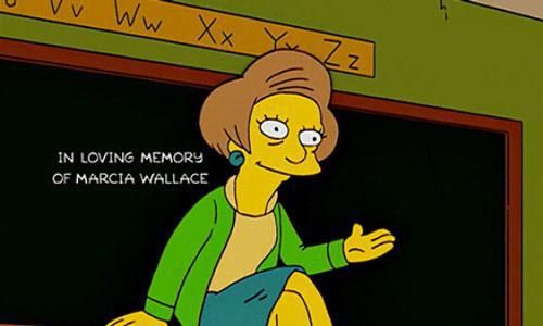 Voice actress Marcia Wallace as Edna Krabappel in The Simpsons