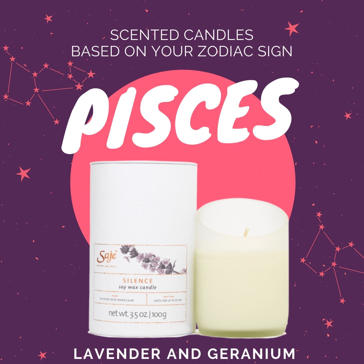 Candle scents based on your zodiac sign: PISCES