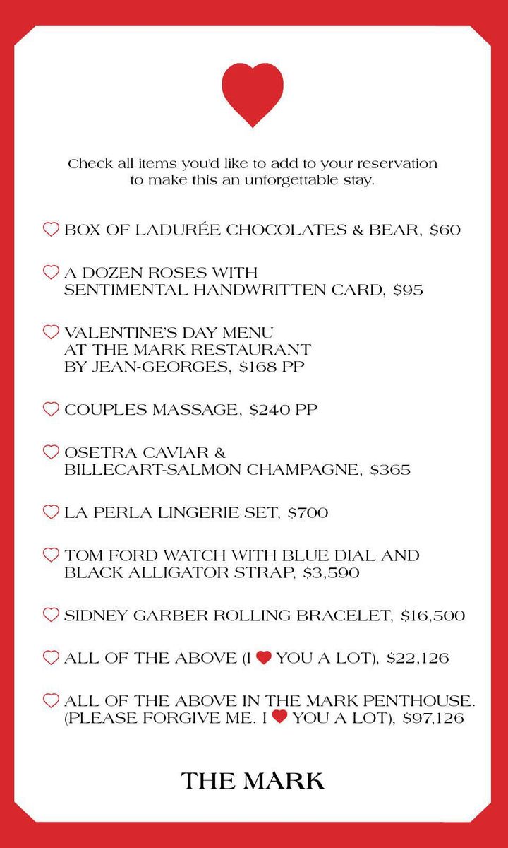 Valentine's Day at The Mark Hotel