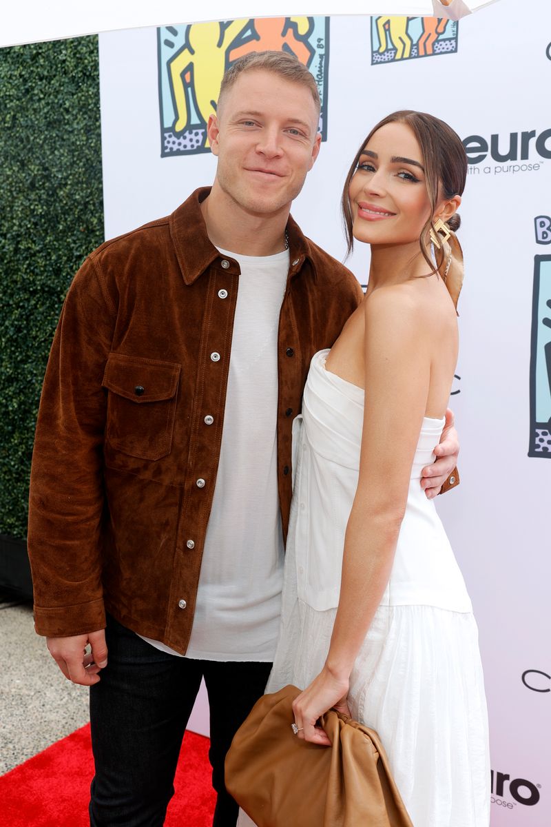 Christian McCaffrey and Olivia Culpo 