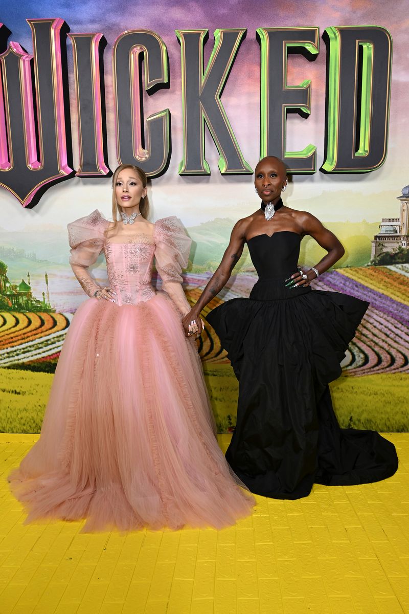 Ariana Grande and Cynthia Erivo attend the "Journey Through Oz" Tour to celebrate the Australian premiere of "Wicked" 