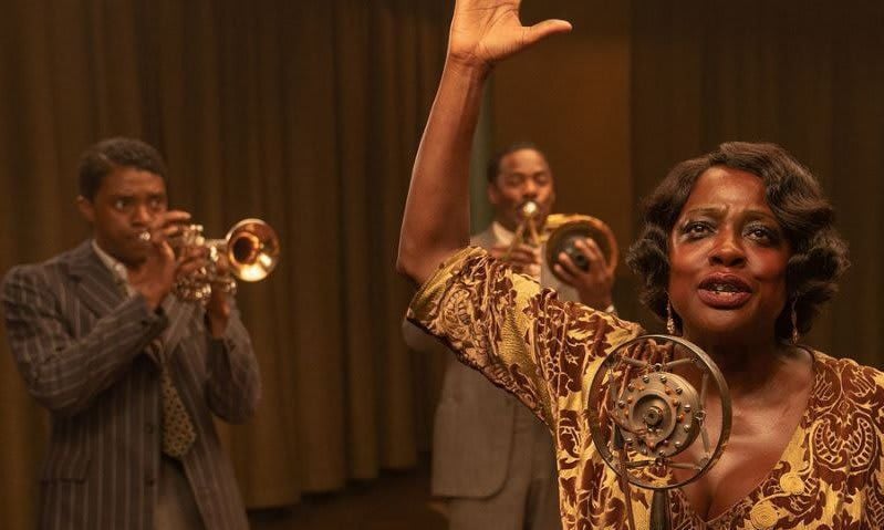 Viola Davis and Chadwick Boseman in Ma Rainey’s Black Bottom on Netflix