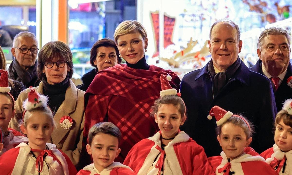 Princess Stephanie accompanied her brother and sister in law to the Christmas village