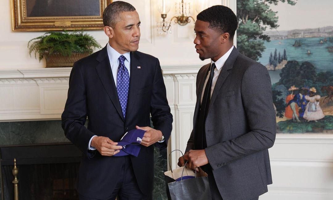 barack obama and chadwick boseman