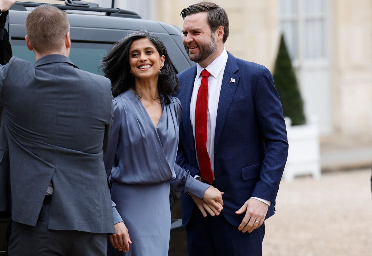 US Vice President J.D. Vance and his wife Usha Vance