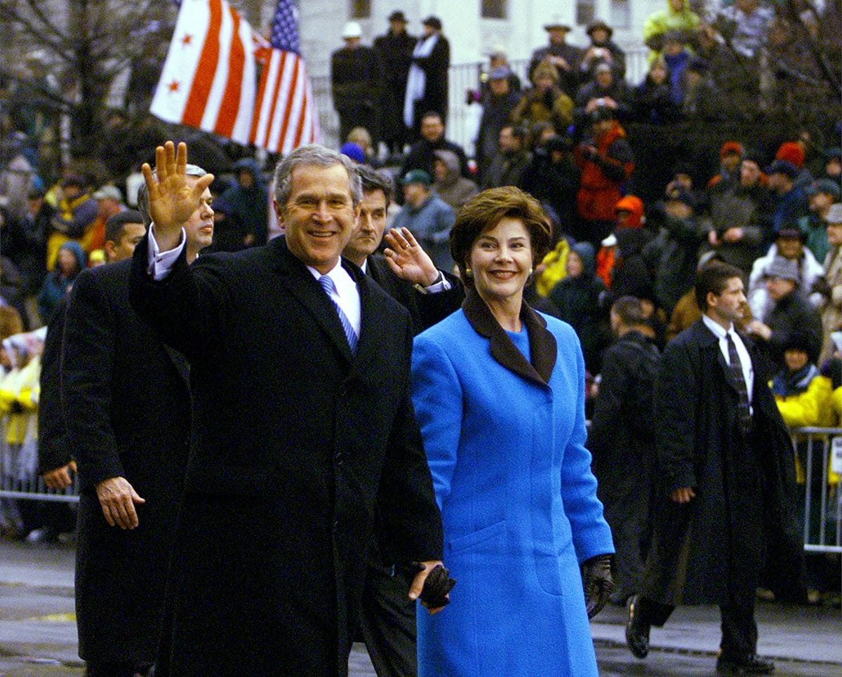 President George W. Bush and first lady Laura Bush 