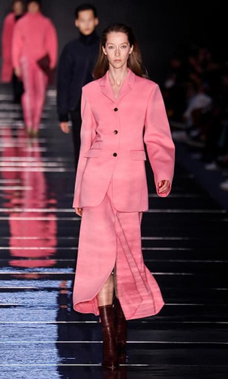 BOSS pink skirt suit