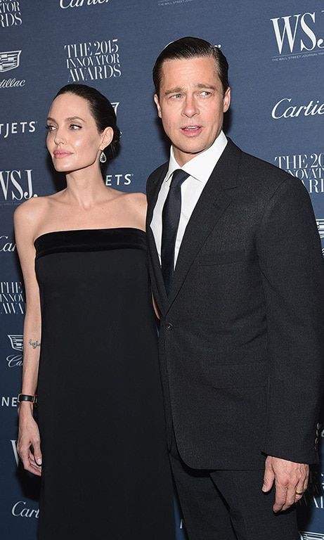 November 2015: More than 10 years after they met on set, the 'By the Sea' stars stepped out as married parents-of-six for the WSJ Magazine Innovator Awards in New York City.
<br>
Photo: Getty Images