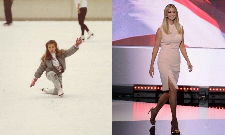 Ivanka Trump
Ivanka shows us her silly side in this old picture of her iceskating.
Photos: Instagram/@ivankatrump/PA