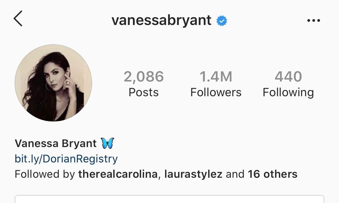 Vanessa Bryant private account