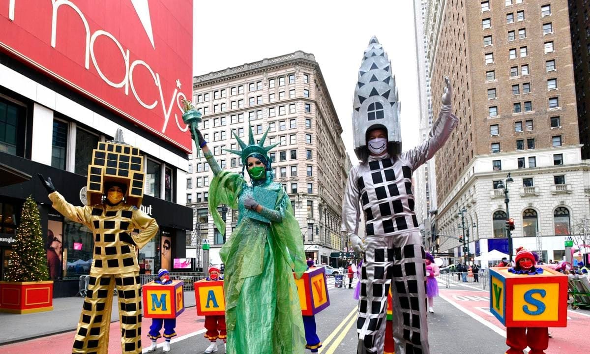 The World-Famous Macy's Thanksgiving Day Parade Kicks Off The Holiday Season For Millions Of Television Viewers Watching Safely At Home