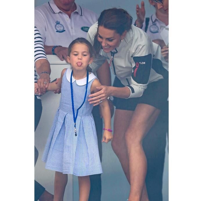 Princess Charlotte sticks tongue out at crowds, Kate Middleton's reaction is priceless