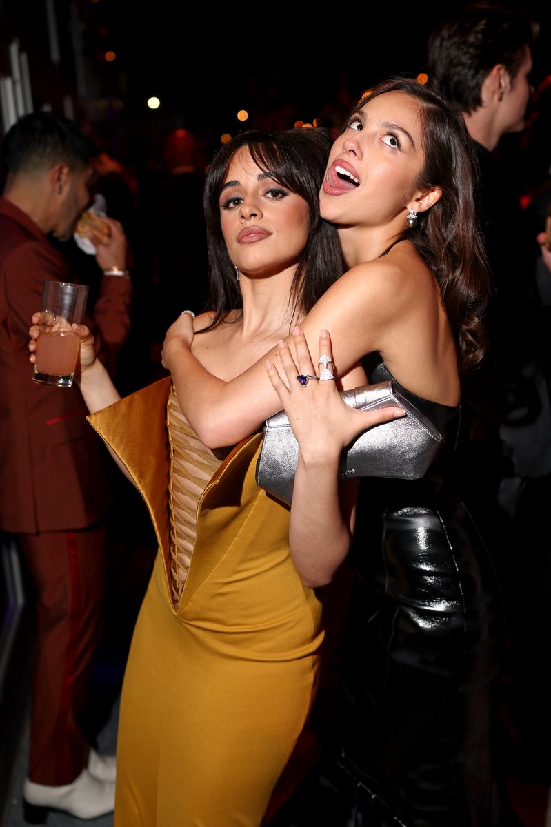 Camila Cabello and Olivia Rodrigo attend the 2025 Vanity Fair Oscar Party 