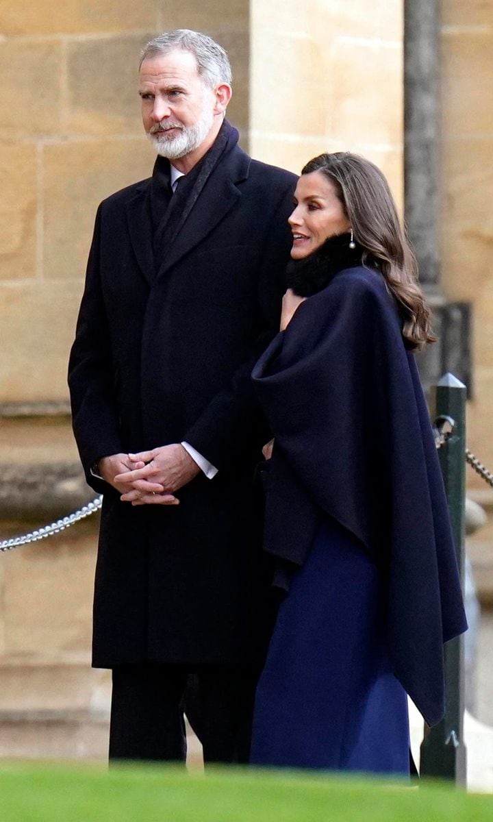 The Spanish royal couple attended the memorial service for King Constantine on Feb. 27